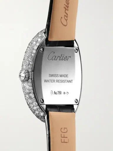 Cartier Baignoire 36mm Medium 18-karat White Gold, Alligator And Diamond Watch | Thumbnail 4 Cartier Baignoire 36mm Medium 18-karat White Gold, Alligator And Diamond Watch | Thumbnail 4