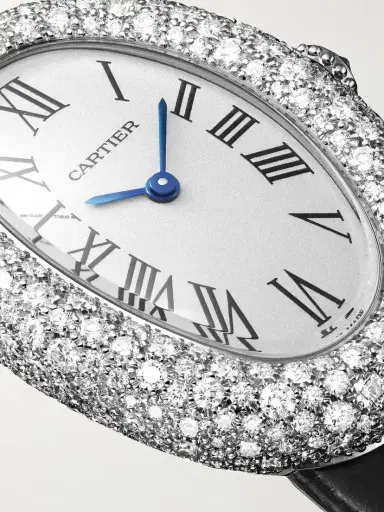 Cartier Baignoire 36mm Medium 18-karat White Gold, Alligator And Diamond Watch | Thumbnail 5 Cartier Baignoire 36mm Medium 18-karat White Gold, Alligator And Diamond Watch | Thumbnail 5