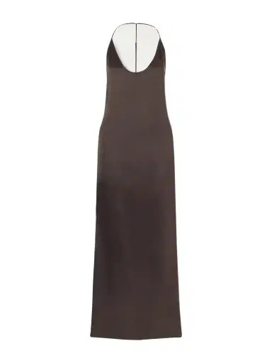 Tom Ford Peach-feel Silk Satin Halterneck Evening Dress | Thumbnail 1 Tom Ford Peach-feel Silk Satin Halterneck Evening Dress | Thumbnail 1