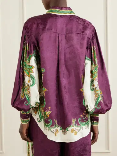ALÉMAIS Ruthie Floral-print Satin-jacquard Shirt | Thumbnail 4 ALÉMAIS Ruthie Floral-print Satin-jacquard Shirt | Thumbnail 4