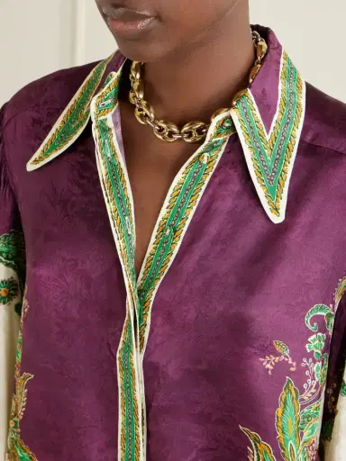 ALÉMAIS Ruthie Floral-print Satin-jacquard Shirt | Thumbnail 5 ALÉMAIS Ruthie Floral-print Satin-jacquard Shirt | Thumbnail 5