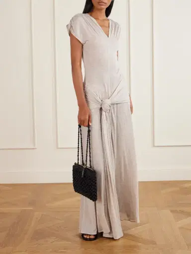 JW Anderson Knot-detail Modal And Cashmere-blend Maxi Dress | Thumbnail 2 JW Anderson Knot-detail Modal And Cashmere-blend Maxi Dress | Thumbnail 2