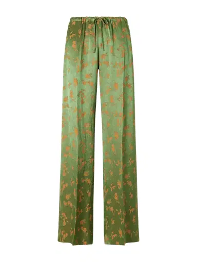 Dries Van Noten Floral-jacquard Satin Wide-leg Pants | Thumbnail 1 Dries Van Noten Floral-jacquard Satin Wide-leg Pants | Thumbnail 1
