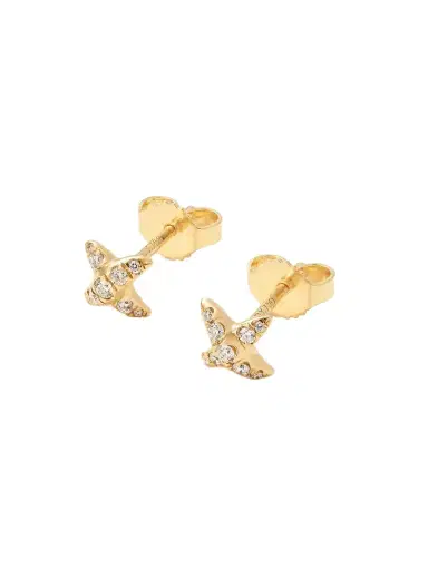 David Yurman Crossover 18-karat Gold And Diamond Earrings | Thumbnail 1 David Yurman Crossover 18-karat Gold And Diamond Earrings | Thumbnail 1