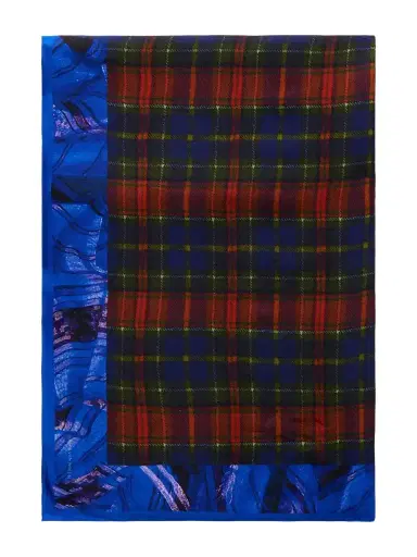 Dries Van Noten Flara Printed Checked Twill Scarf | Thumbnail 1 Dries Van Noten Flara Printed Checked Twill Scarf | Thumbnail 1