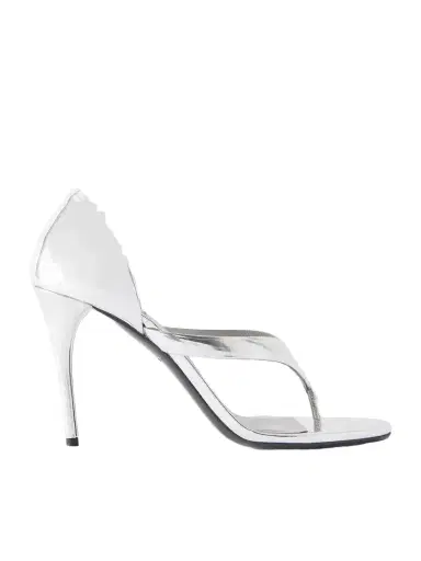 Alaïa Infradito 90 Metallic Leather Sandals | Thumbnail 1 Alaïa Infradito 90 Metallic Leather Sandals | Thumbnail 1