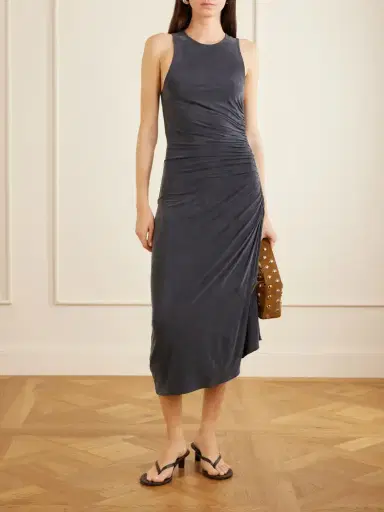AGOLDE Ruched Stretch-jersey Midi Dress | Thumbnail 2 AGOLDE Ruched Stretch-jersey Midi Dress | Thumbnail 2