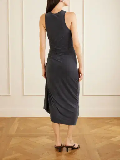 AGOLDE Ruched Stretch-jersey Midi Dress | Thumbnail 3 AGOLDE Ruched Stretch-jersey Midi Dress | Thumbnail 3