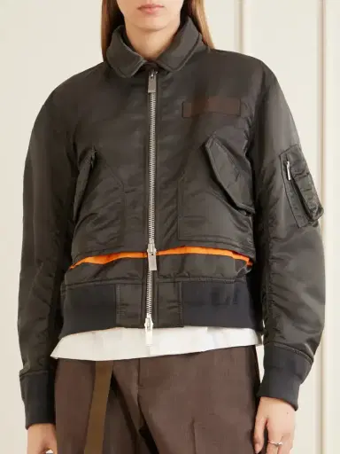 Sacai Cropped Padded Shell Bomber | Thumbnail 3 Sacai Cropped Padded Shell Bomber | Thumbnail 3