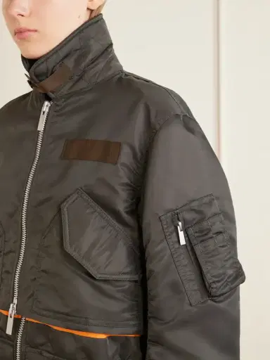 Sacai Cropped Padded Shell Bomber | Thumbnail 5 Sacai Cropped Padded Shell Bomber | Thumbnail 5