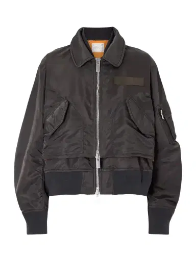 Sacai Cropped Padded Shell Bomber | Thumbnail 1 Sacai Cropped Padded Shell Bomber | Thumbnail 1