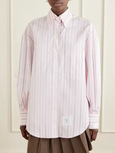 Thom Browne Striped Cotton-poplin Shirt | Thumbnail 3 Thom Browne Striped Cotton-poplin Shirt | Thumbnail 3