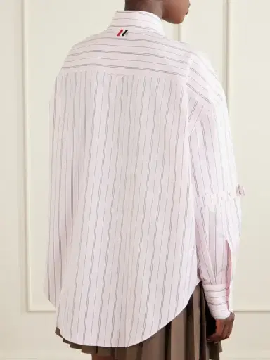 Thom Browne Striped Cotton-poplin Shirt | Thumbnail 4 Thom Browne Striped Cotton-poplin Shirt | Thumbnail 4