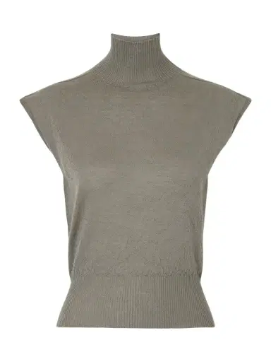 Rick Owens Ribbed Cashmere Top | Thumbnail 1 Rick Owens Ribbed Cashmere Top | Thumbnail 1