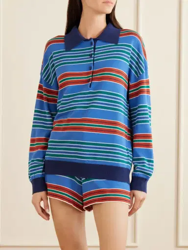 Faithfull Striped Jersey Polo Shirt | Thumbnail 3 Faithfull Striped Jersey Polo Shirt | Thumbnail 3