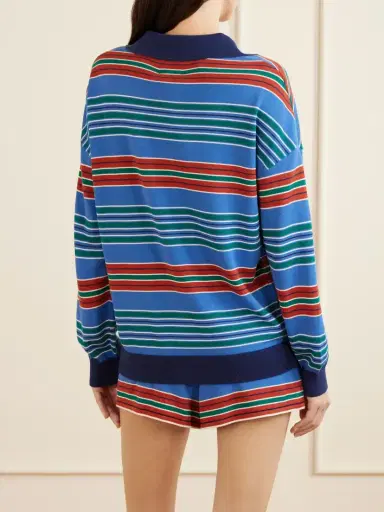 Faithfull Striped Jersey Polo Shirt | Thumbnail 4 Faithfull Striped Jersey Polo Shirt | Thumbnail 4
