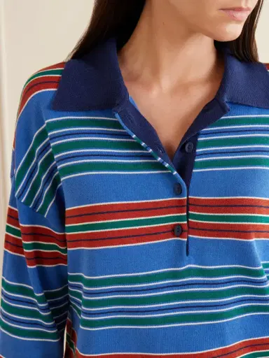 Faithfull Striped Jersey Polo Shirt | Thumbnail 5 Faithfull Striped Jersey Polo Shirt | Thumbnail 5