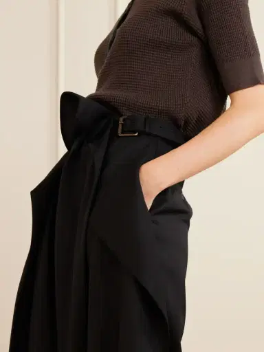 JW Anderson Ruffled Belted Wool Wide-leg Pants | Thumbnail 4 JW Anderson Ruffled Belted Wool Wide-leg Pants | Thumbnail 4