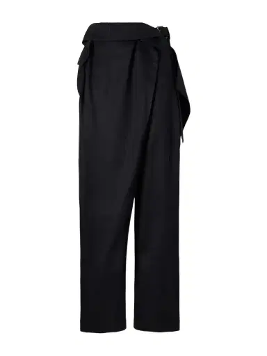 JW Anderson Ruffled Belted Wool Wide-leg Pants | Thumbnail 1 JW Anderson Ruffled Belted Wool Wide-leg Pants | Thumbnail 1