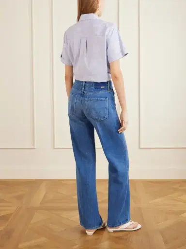 Theory Knotted Cropped Striped Cotton-blend Poplin Shirt | Thumbnail 3 Theory Knotted Cropped Striped Cotton-blend Poplin Shirt | Thumbnail 3