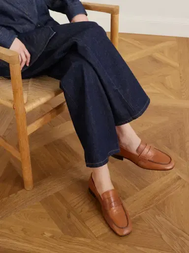 Dries Van Noten Glossed Textured-leather Penny Loafers | Thumbnail 2 Dries Van Noten Glossed Textured-leather Penny Loafers | Thumbnail 2