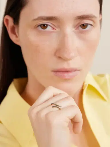 Ileana Makri Small Python 18-karat Gold Green And Burgundy Diamond Ring | Thumbnail 2 Ileana Makri Small Python 18-karat Gold Green And Burgundy Diamond Ring | Thumbnail 2