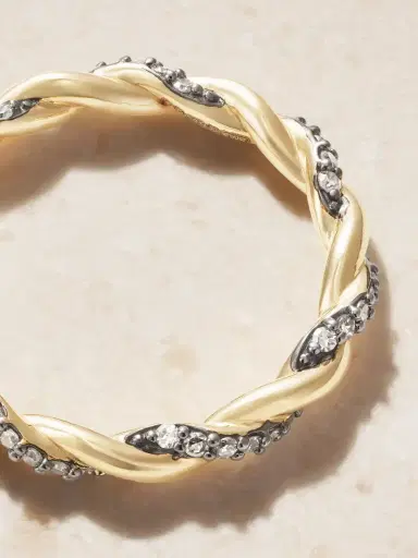 Lucy Delius Antique Finish 14-karat Gold Diamond Ring | Thumbnail 3 Lucy Delius Antique Finish 14-karat Gold Diamond Ring | Thumbnail 3