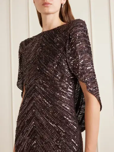 Jenny Packham Sakari Cape-effect Embellished Tulle Gown | Thumbnail 4 Jenny Packham Sakari Cape-effect Embellished Tulle Gown | Thumbnail 4