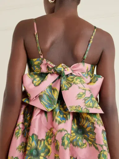 ALÉMAIS Faye Tie-detailed Floral-print Twill Midi Dress | Thumbnail 4 ALÉMAIS Faye Tie-detailed Floral-print Twill Midi Dress | Thumbnail 4