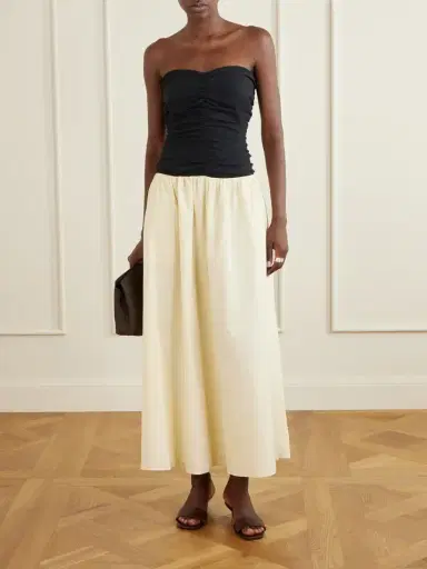 Faithfull Sant Roc Gathered-detail Cotton-blend Cloqué Midi Dress | Thumbnail 2 Faithfull Sant Roc Gathered-detail Cotton-blend Cloqué Midi Dress | Thumbnail 2
