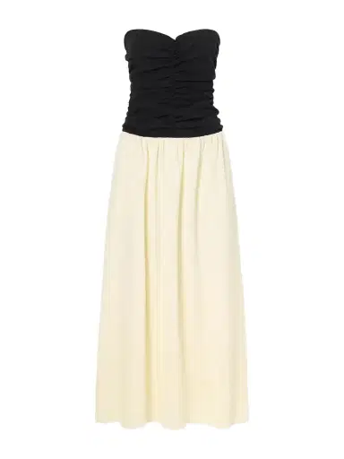 Faithfull Sant Roc Gathered-detail Cotton-blend Cloqué Midi Dress | Thumbnail 1 Faithfull Sant Roc Gathered-detail Cotton-blend Cloqué Midi Dress | Thumbnail 1
