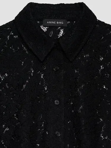 Anine Bing Women's Shayna Lace Boxy Top - Black - Size XS | Thumbnail 5 Anine Bing Women's Shayna Lace Boxy Top - Black - Size XS | Thumbnail 5