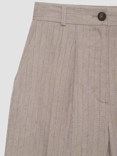 Anine Bing Women's Brice Tailored Pinstripe Shorts - Size 12 | Thumbnail 4 Anine Bing Women's Brice Tailored Pinstripe Shorts - Size 12 | Thumbnail 4