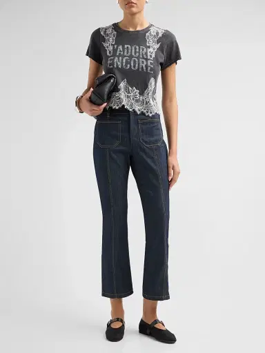 Cinq à Sept Women's Jadore Encore T-Shirt - Washed Black | Thumbnail 2 Cinq à Sept Women's Jadore Encore T-Shirt - Washed Black | Thumbnail 2