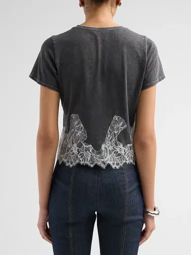 Cinq à Sept Women's Jadore Encore T-Shirt - Washed Black | Thumbnail 3 Cinq à Sept Women's Jadore Encore T-Shirt - Washed Black | Thumbnail 3