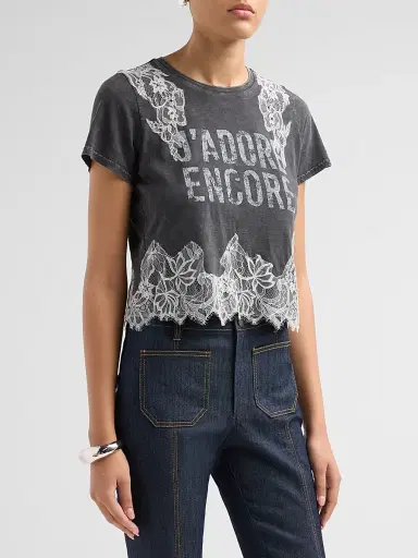 Cinq à Sept Women's Jadore Encore T-Shirt - Washed Black | Thumbnail 4 Cinq à Sept Women's Jadore Encore T-Shirt - Washed Black | Thumbnail 4