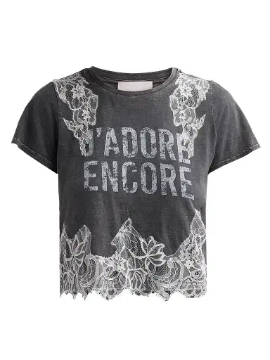 Cinq à Sept Women's Jadore Encore T-Shirt - Washed Black | Thumbnail 1 Cinq à Sept Women's Jadore Encore T-Shirt - Washed Black | Thumbnail 1