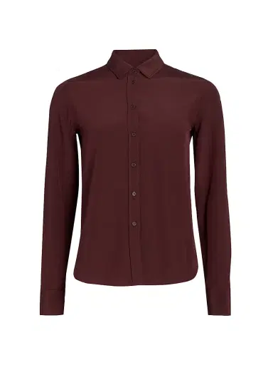 Nili Lotan Women's Gaia Silk Blouse - Claret | Thumbnail 1 Nili Lotan Women's Gaia Silk Blouse - Claret | Thumbnail 1