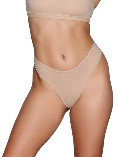 Skims Women's Fits Everybody High-Cut Thong - Clay - Size XXS | Thumbnail 3 Skims Women's Fits Everybody High-Cut Thong - Clay - Size XXS | Thumbnail 3
