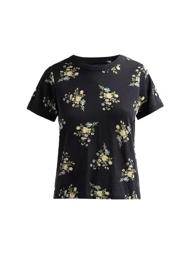 Veronica Beard Women's Carla Floral Cotton Crewneck T-Shirt | Thumbnail 1 Veronica Beard Women's Carla Floral Cotton Crewneck T-Shirt | Thumbnail 1