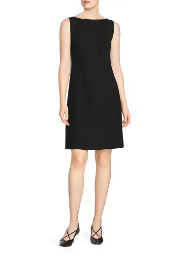Lafayette 148 New York Women's Jojo Wool Shift Dress - Black | Thumbnail 2 Lafayette 148 New York Women's Jojo Wool Shift Dress - Black | Thumbnail 2