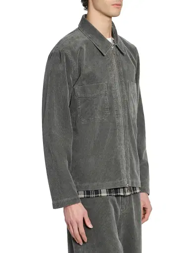 OFFICINE GÉNÉRALE Men's Byron Washed Cotton Corduroy Jacket - Dark Grey | Thumbnail 4 OFFICINE GÉNÉRALE Men's Byron Washed Cotton Corduroy Jacket - Dark Grey | Thumbnail 4