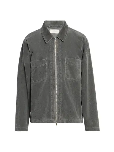 OFFICINE GÉNÉRALE Men's Byron Washed Cotton Corduroy Jacket - Dark Grey | Thumbnail 1 OFFICINE GÉNÉRALE Men's Byron Washed Cotton Corduroy Jacket - Dark Grey | Thumbnail 1
