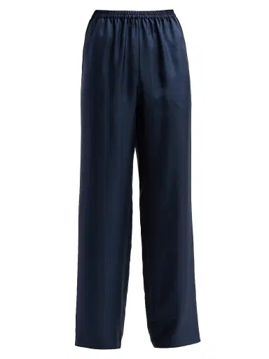 Loulou de Saison Women's Alera Satin Wide-Leg Pants - Navy - Size XS | Thumbnail 1 Loulou de Saison Women's Alera Satin Wide-Leg Pants - Navy - Size XS | Thumbnail 1