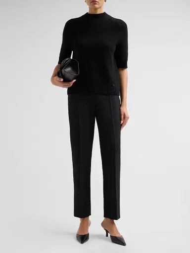 Loulou de Saison Women's Ruth Cashmere Elbow-Sleeve Top | Thumbnail 2 Loulou de Saison Women's Ruth Cashmere Elbow-Sleeve Top | Thumbnail 2