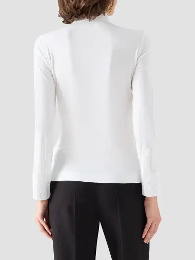 Akris punto Women's Cotton Poplin Shirt - Cream - Size 16 | Thumbnail 3 Akris punto Women's Cotton Poplin Shirt - Cream - Size 16 | Thumbnail 3