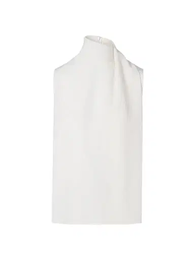Akris punto Women's Silk Shawl Draped Sleeveless Blouse | Thumbnail 1 Akris punto Women's Silk Shawl Draped Sleeveless Blouse | Thumbnail 1