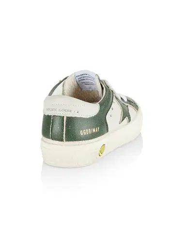 Golden Goose Baby's, Little Kid's & Kid's May Leather Distressed Platform Sneakers - Dirty White Green 9 (Toddler) | Thumbnail 2 Golden Goose Baby's, Little Kid's & Kid's May Leather Distressed Platform Sneakers - Dirty White Green 9 (Toddler) | Thumbnail 2