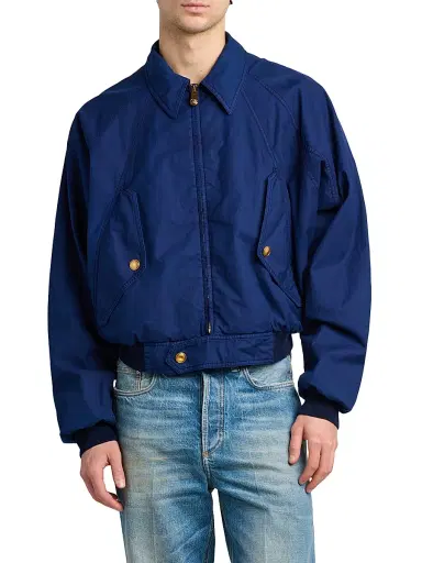 Versace Men's Overdyed Medusa Cotton Gabardine Jacket - Navy Blue - Size 36 | Thumbnail 3 Versace Men's Overdyed Medusa Cotton Gabardine Jacket - Navy Blue - Size 36 | Thumbnail 3
