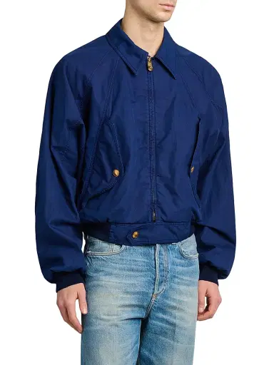 Versace Men's Overdyed Medusa Cotton Gabardine Jacket - Navy Blue - Size 36 | Thumbnail 4 Versace Men's Overdyed Medusa Cotton Gabardine Jacket - Navy Blue - Size 36 | Thumbnail 4